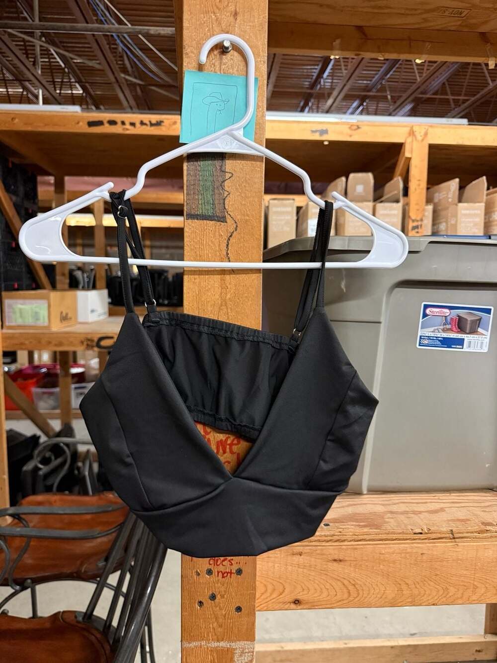 Unbranded Sports Bra Size M Black Fitness Crop Top